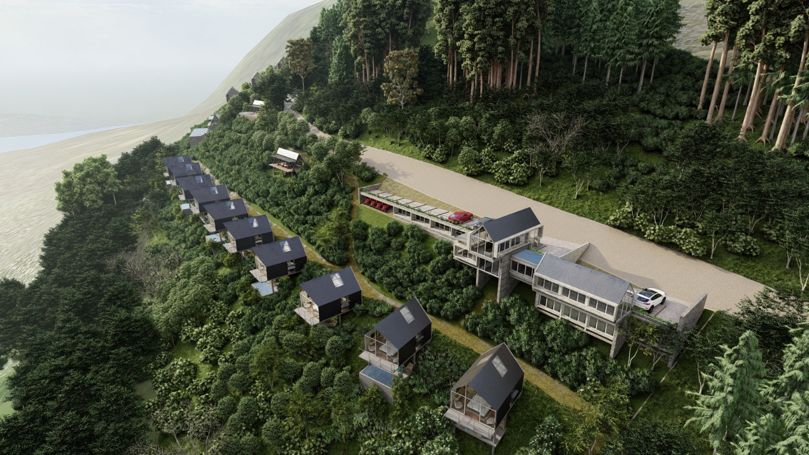 Construction of tourist resort project at Kothmale.