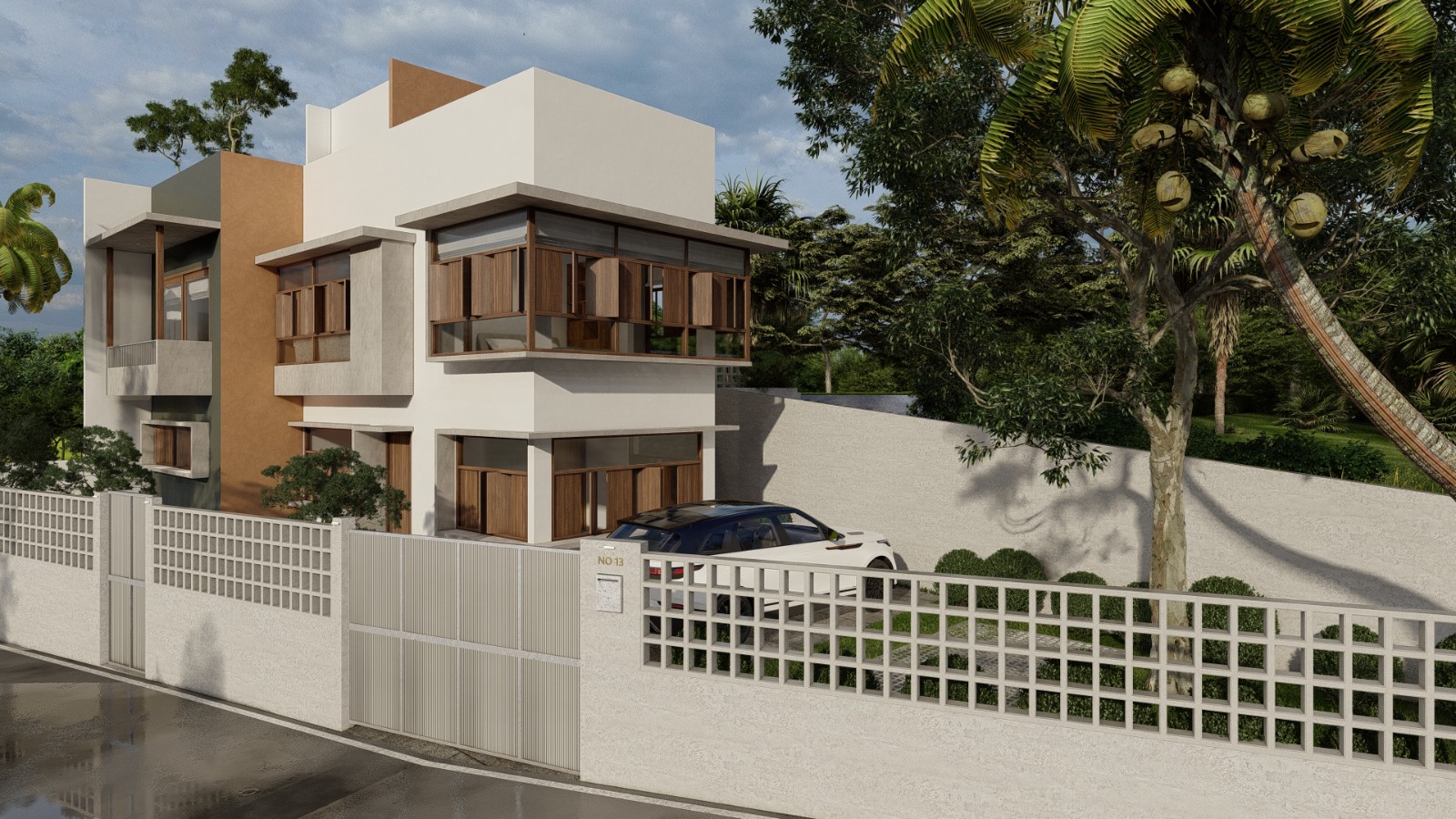A triangular land House