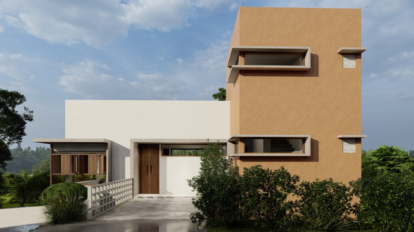 A triangular land House