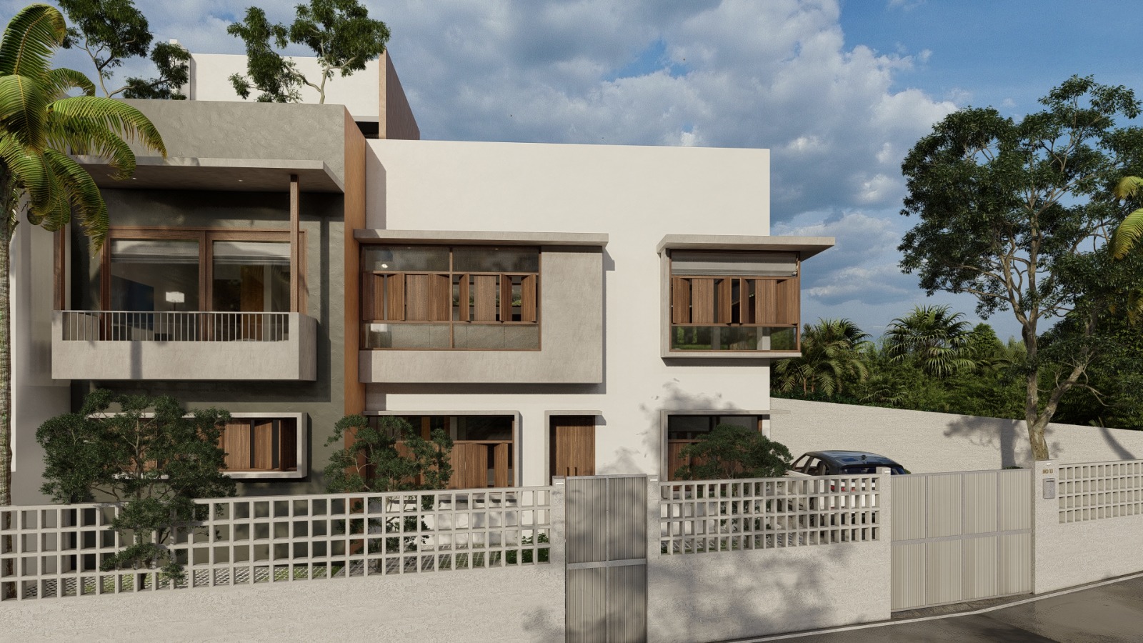 A triangular land House